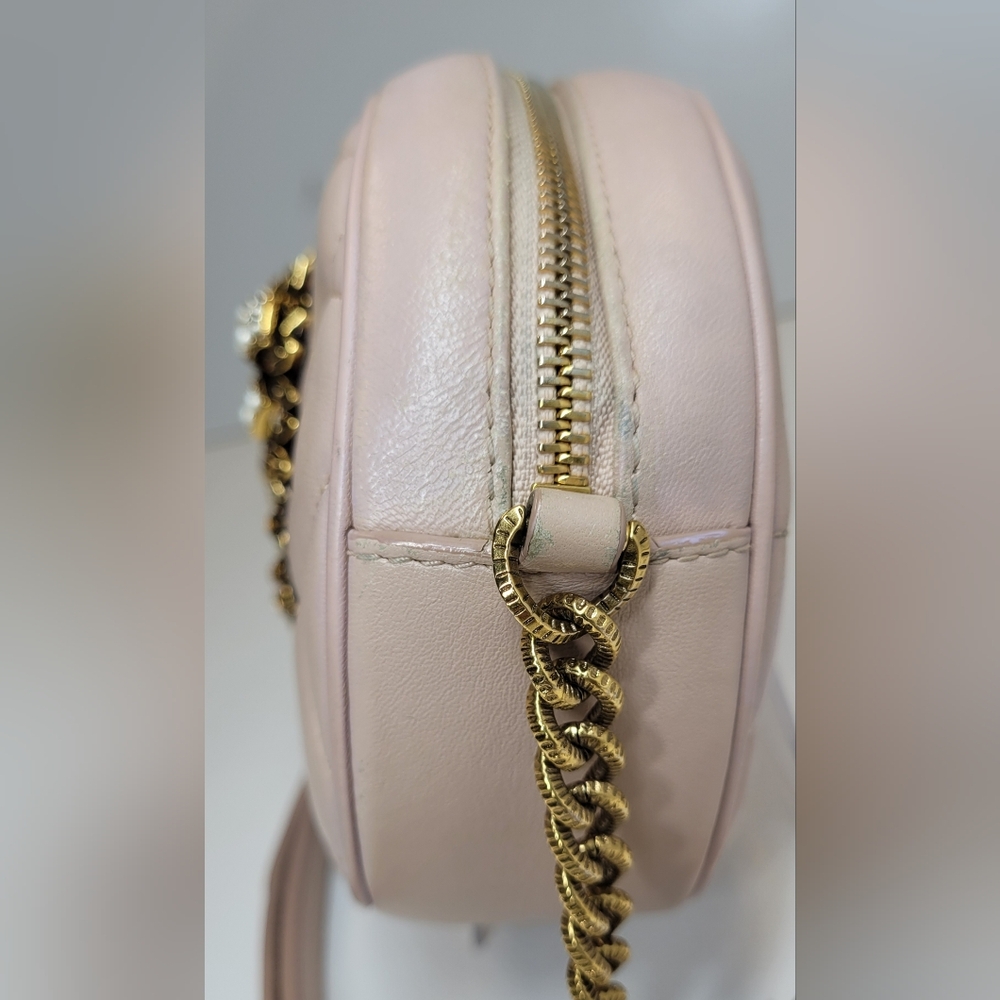 SOLD!! Dolce & Gabbana Devotion Sacred Heart Pink Calfskin Crossbody Bag - Picture 5 of 15